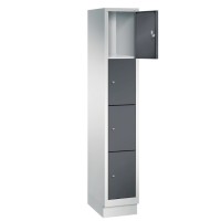 Metal locker with 4 compartments - narrow model (Polar)
